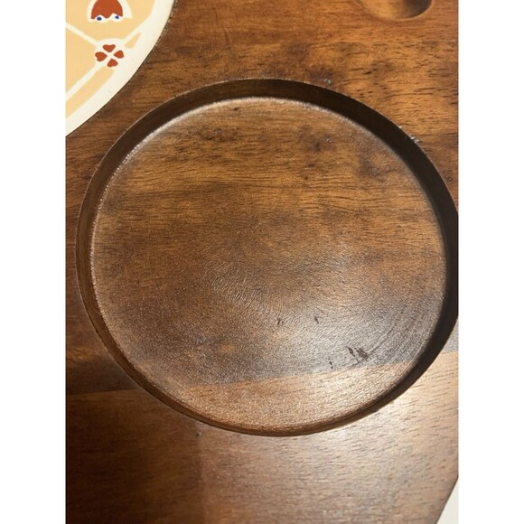 Vintage Gailstyn Sutton Wood Serving Tray Floral Tile Insert Taiwan Party Snacks - Picture 8 of 9
